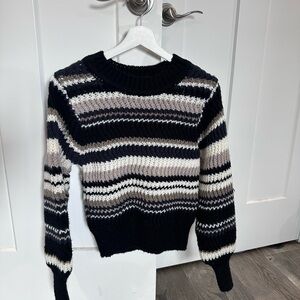 Striped Black and White Women's Sweater